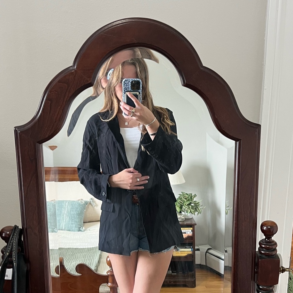 Open Edit/Nordstrom Black Relaxed Fit Blazer - Picture 2 of 6